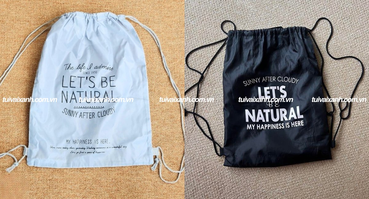 In balo dây rút vải dù
