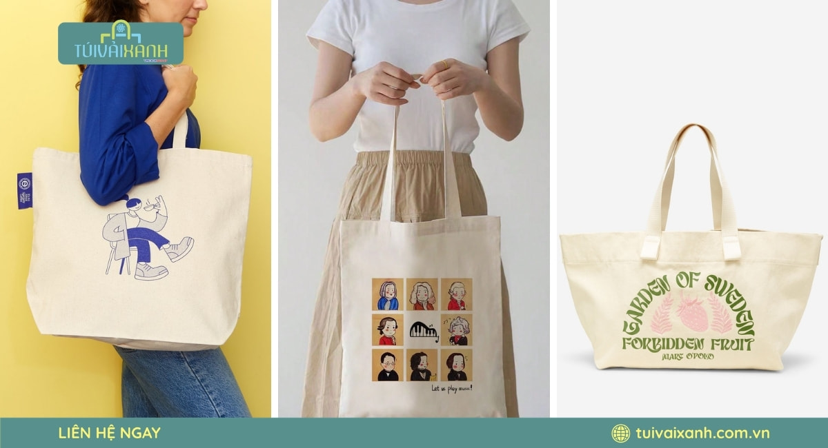 Dịch vụ in túi vải canvas Hàn Quốc theo yêu cầu