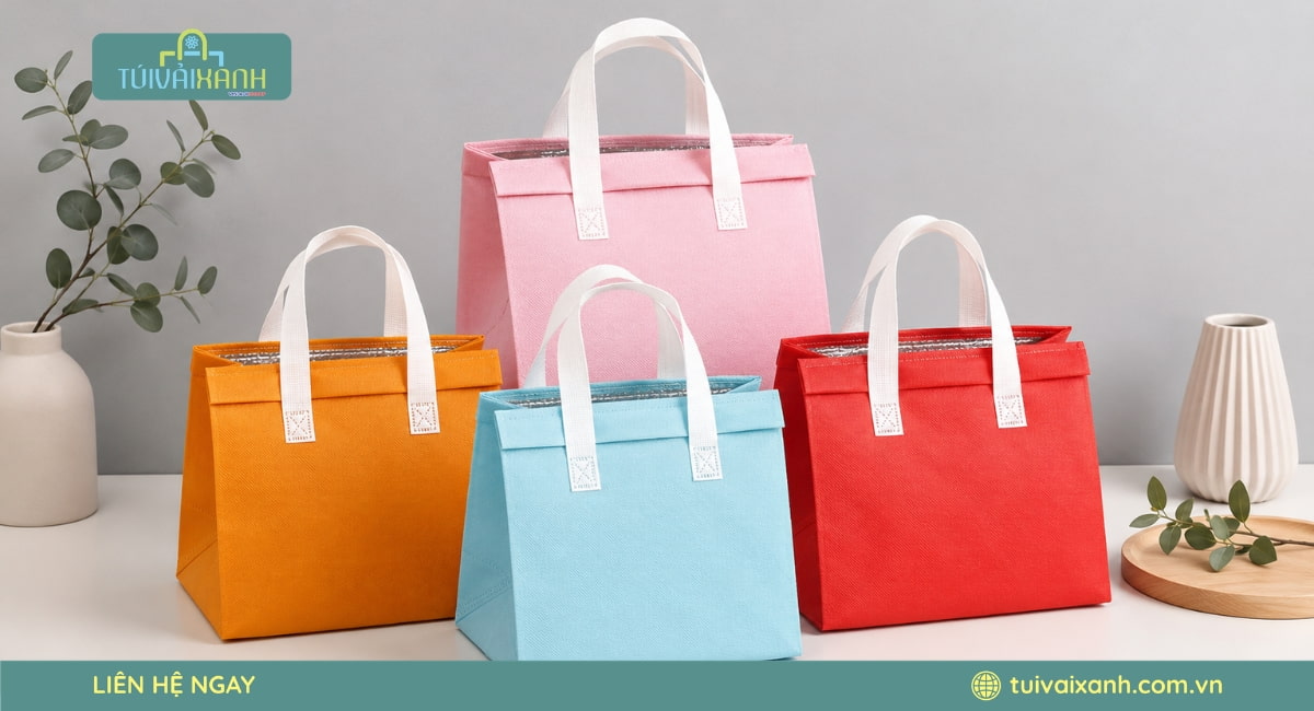 Mẫu túi vải không dệt giữ nhiệt tại Túi Vải Xanh
