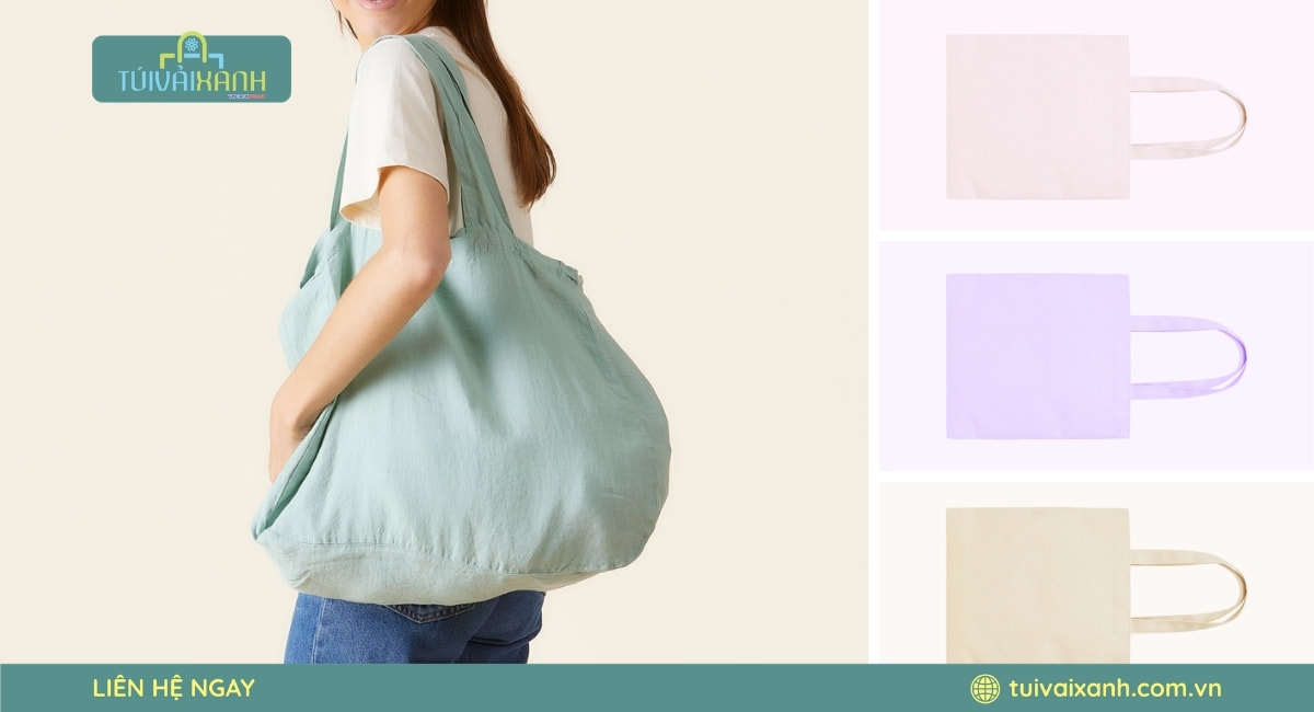 Mẫu túi canvas trơn trẻ trung năng động