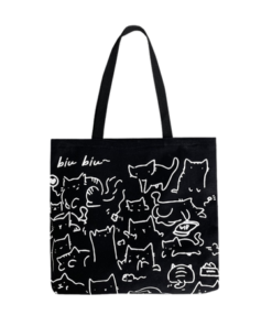 Túi canvas đen in logo