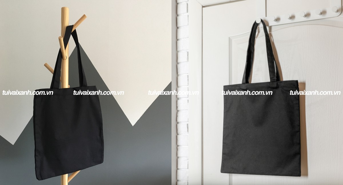 Túi canvas đen trơn