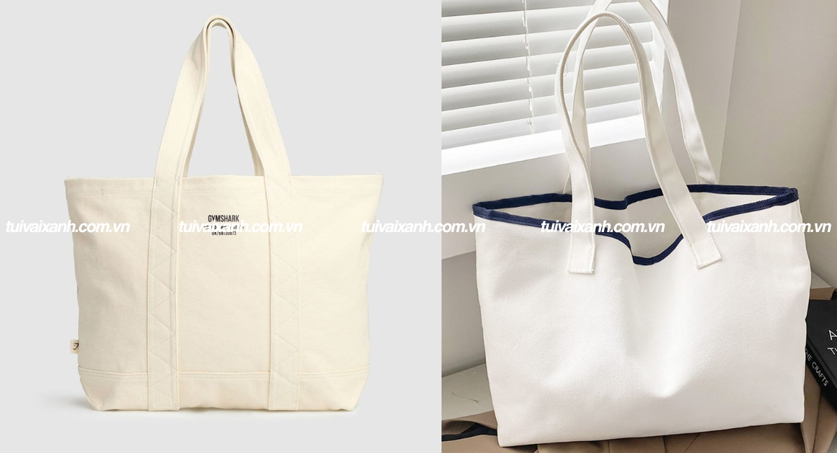 Túi canvas trắng trơn