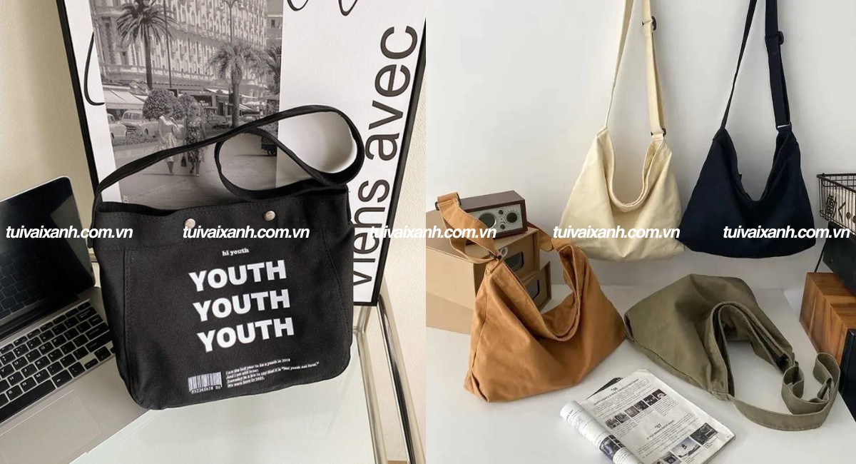 In túi đeo chéo canvas