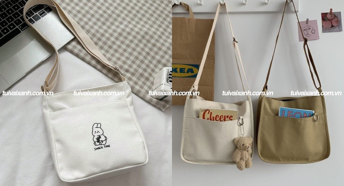 Túi đeo chéo canvas