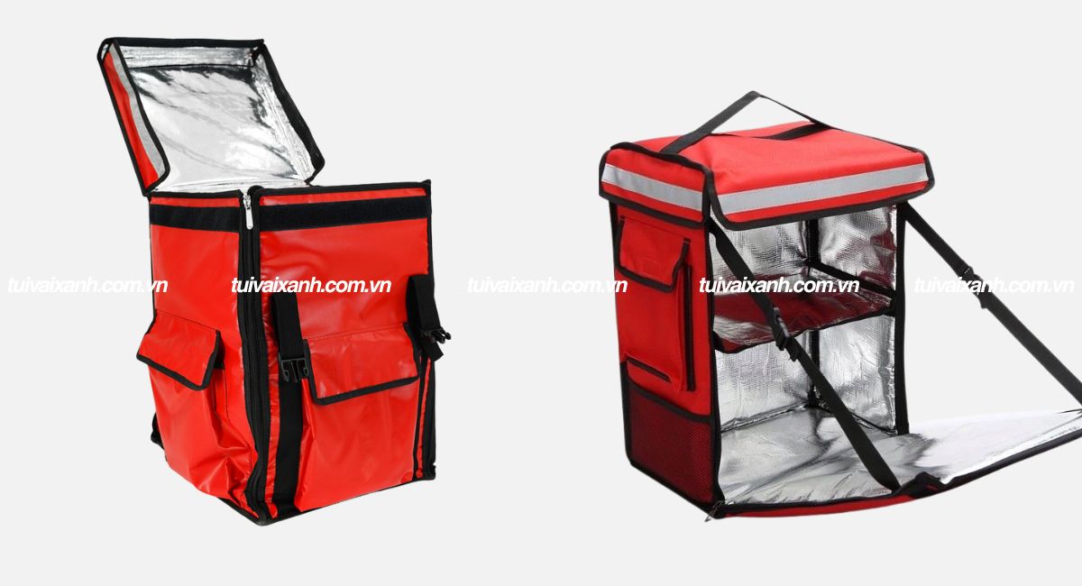 Túi giữ nhiệt giao hàng nhiều ngăn.