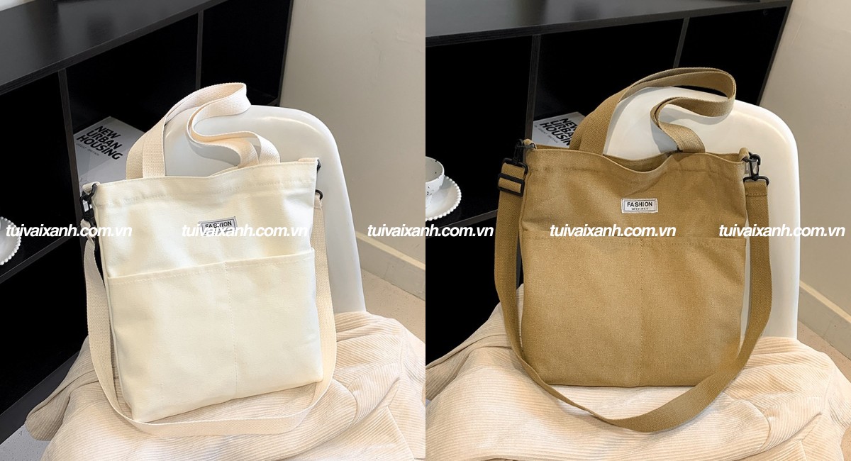 Túi canvas đeo chéo phong cách Hàn Quốc