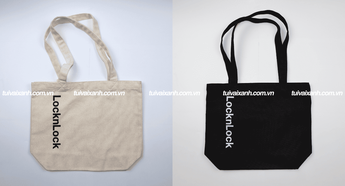 Túi vải canvas chặt đáy in logo