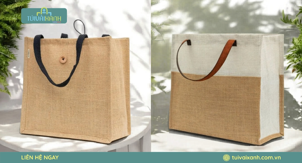 Túi vải đay linen có độ bền cao, quai xách chắc chắn và tiện dụng