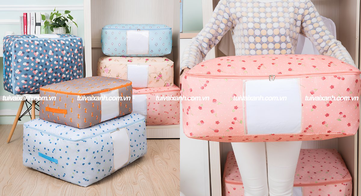 Túi vải dù đựng chăn màn.