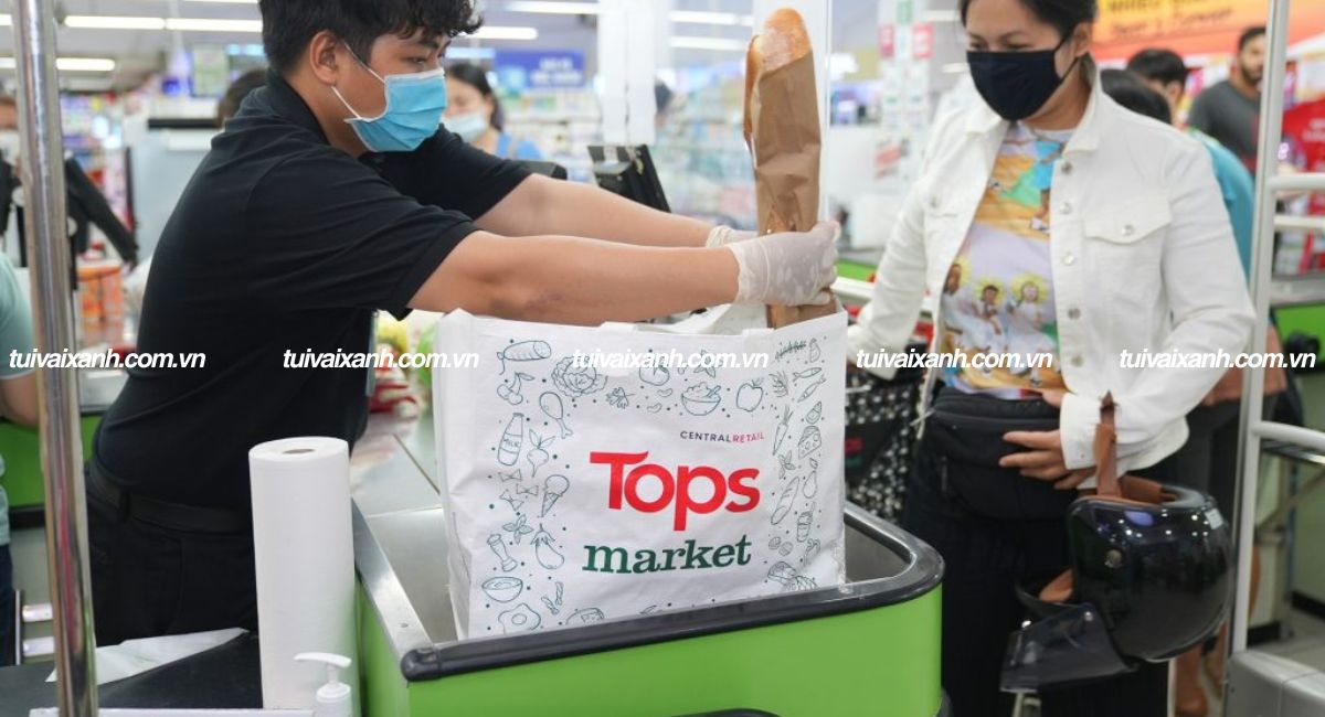 Túi vải không dệt cán màng siêu thị