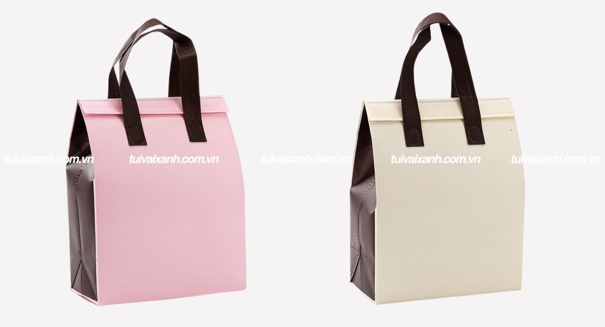 Sản xuất túi vải không dệt giữ nhiệt theo yêu cầu.