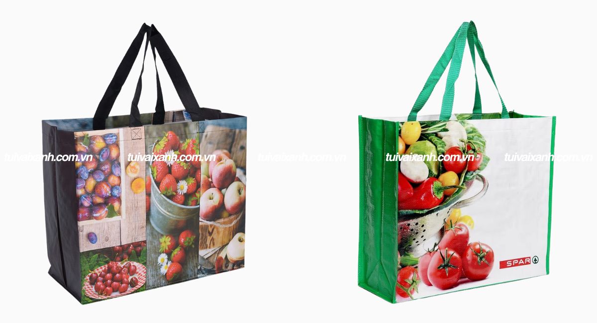 In túi vải siêu thị cán màng