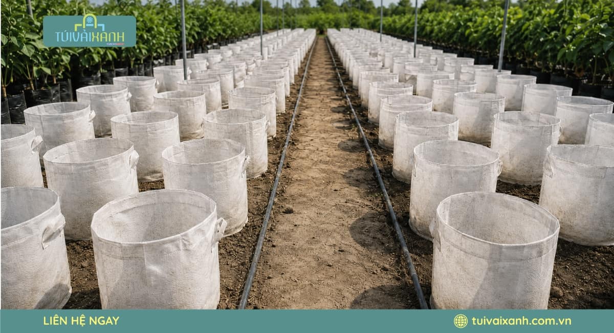 Túi vải trồng cây giá rẻ tối ưu chi phí