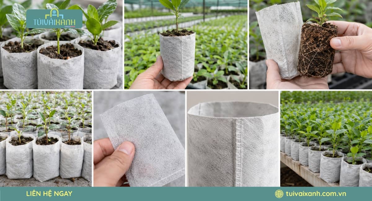 Xưởng sản xuất túi vải trồng cây uy tín