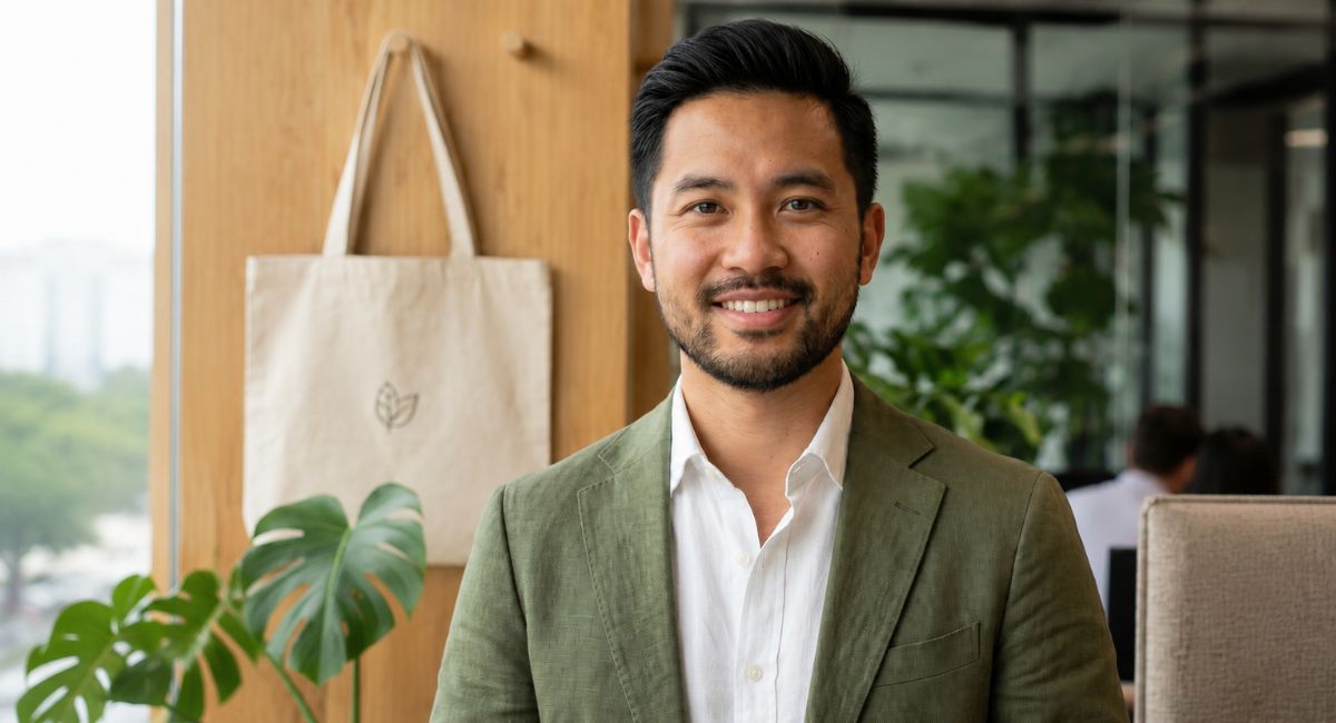 CEO Kiều Hoàng Lĩnh của Túi Vải Xanh