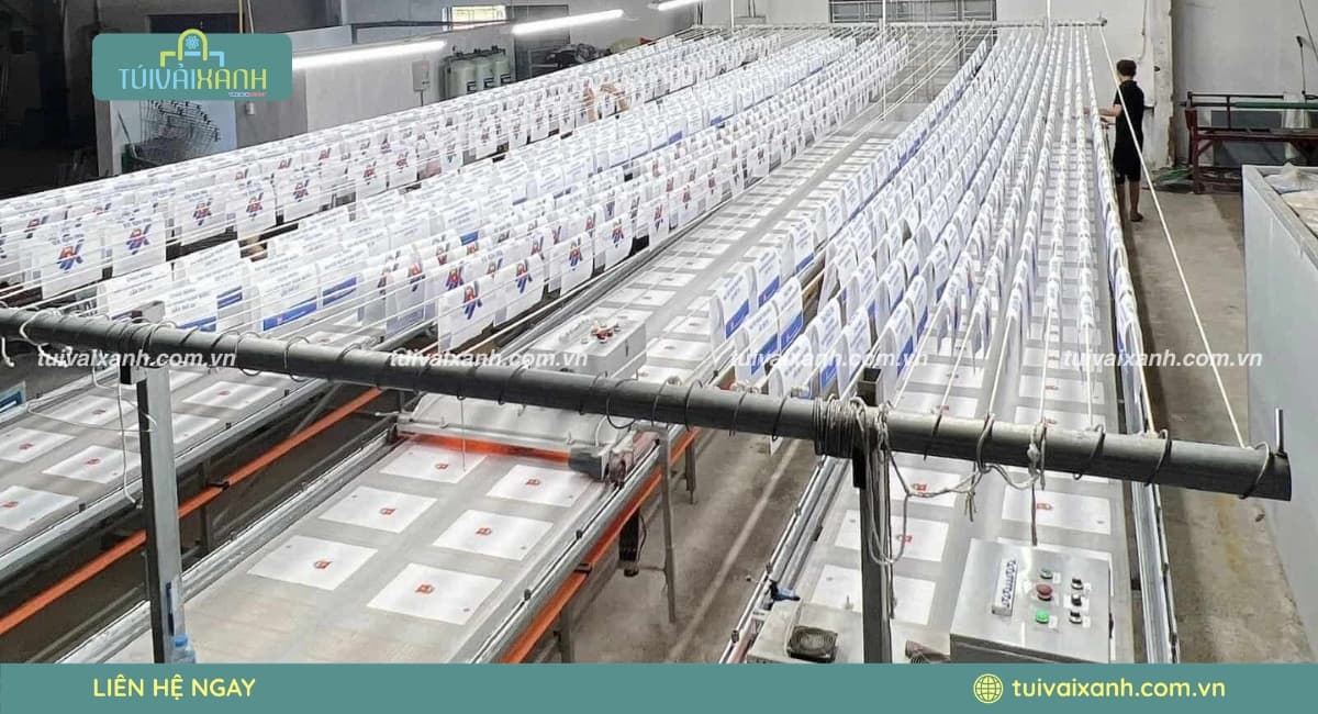 Nhà xưởng sản xuất và in ấn túi vải quy mô lớn đáp ứng nhanh đơn hàng số lượng lớn