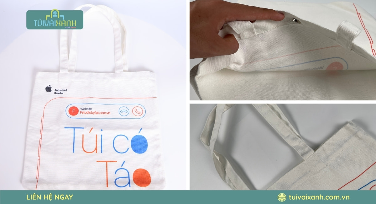 Túi vải canvas in logo theo yêu cầu tại Túi Vải Xanh