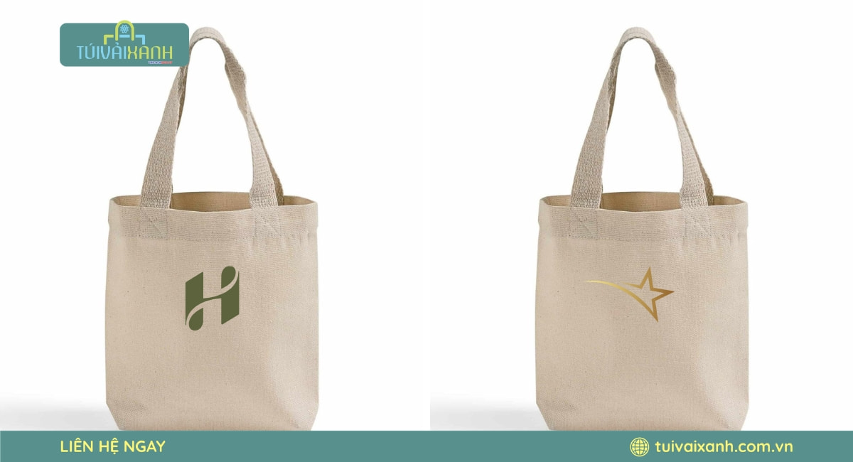 Mẫu túi canvas in logo thương hiệu đẹp mắt