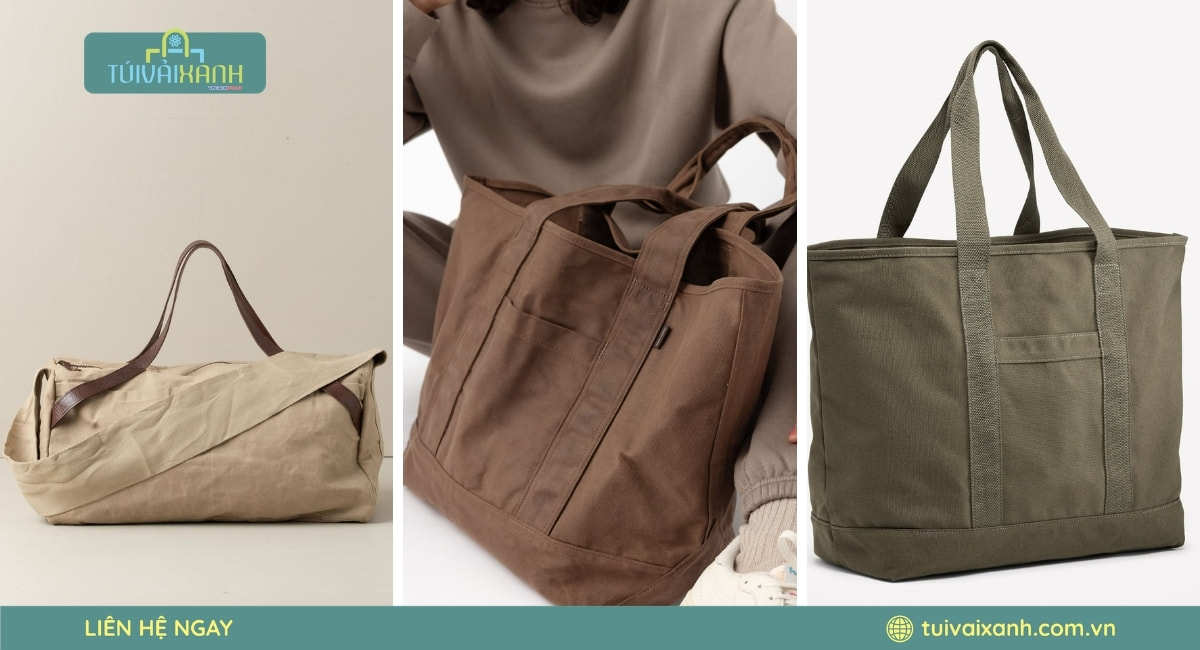 Túi canvas vintage phong cách cổ điển tại Túi Vải Xanh