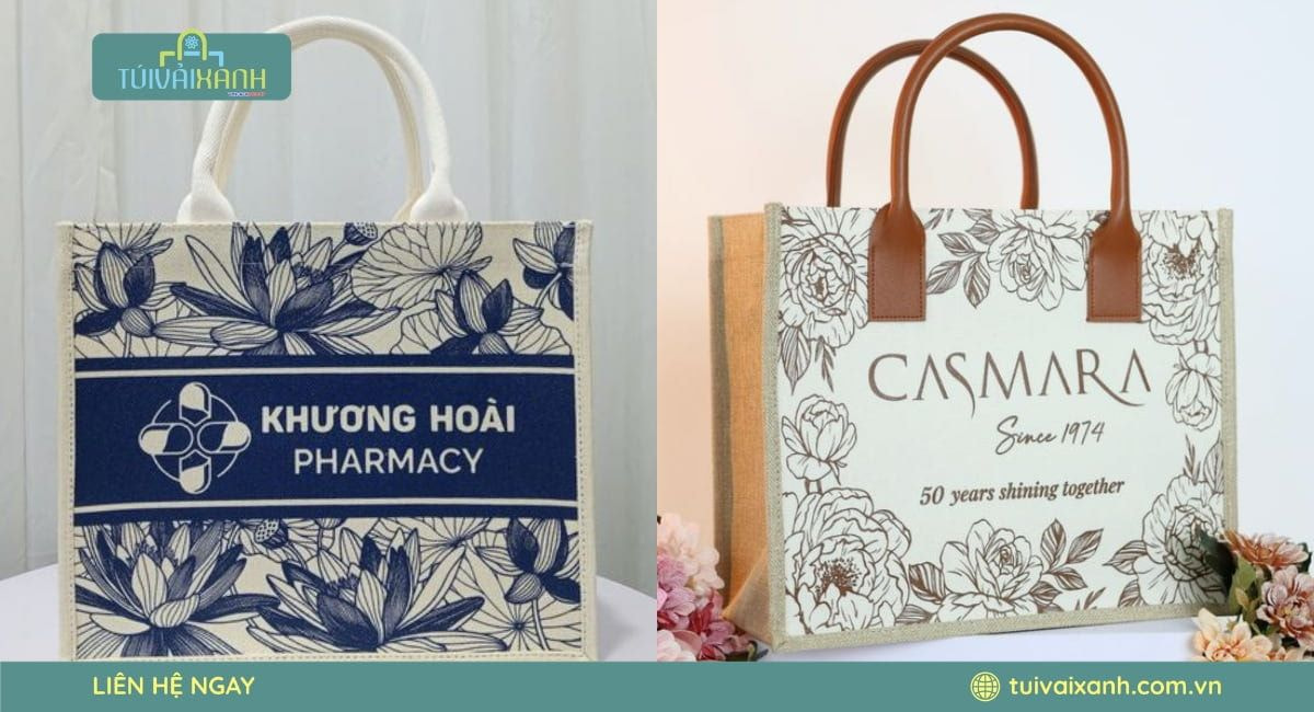Túi vải đay in logo theo yêu cầu là giải pháp quảng cáo tiết kiệm và hiệu quả