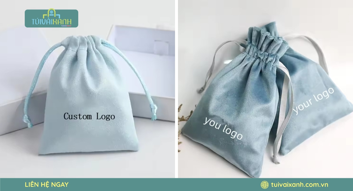 Túi vải nhung dây rút đựng đồng hồ nhỏ gọn tiện lợi