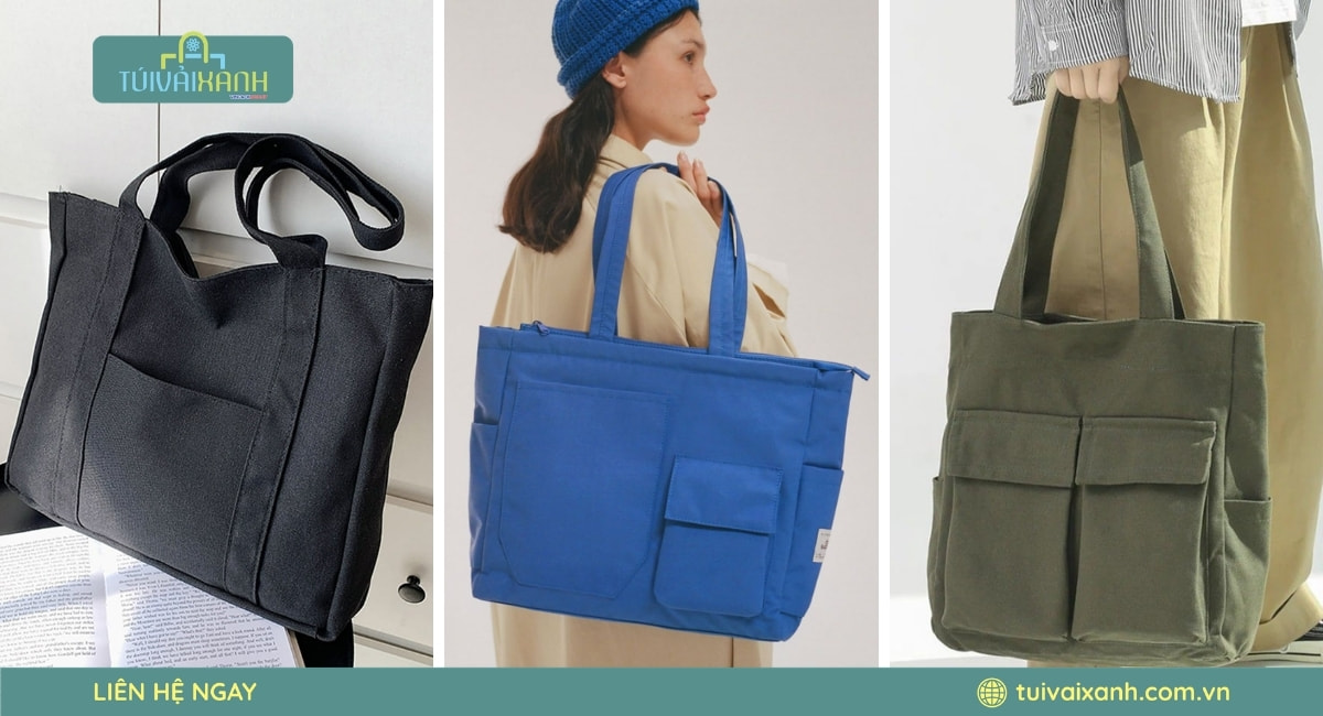 Túi vải bố canvas cao cấp chất liệu dày dặn