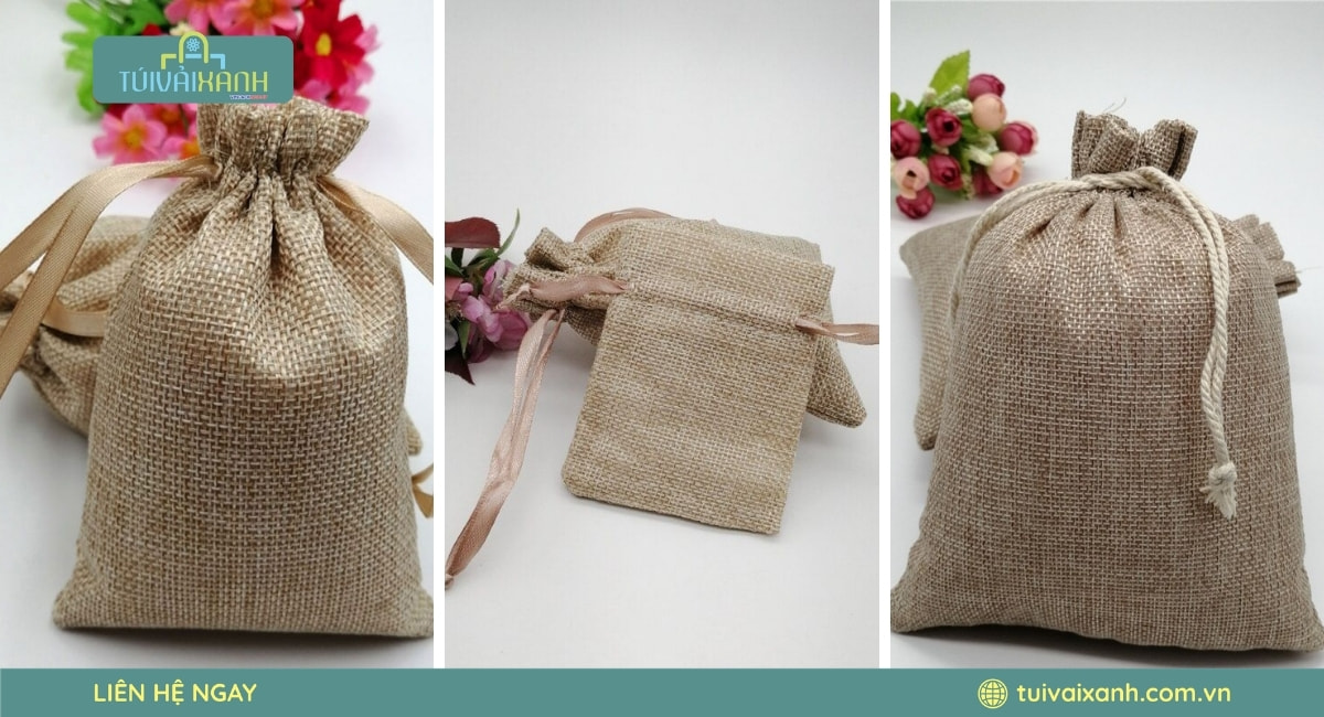 Túi vải đay dây rút mini tiện lợi