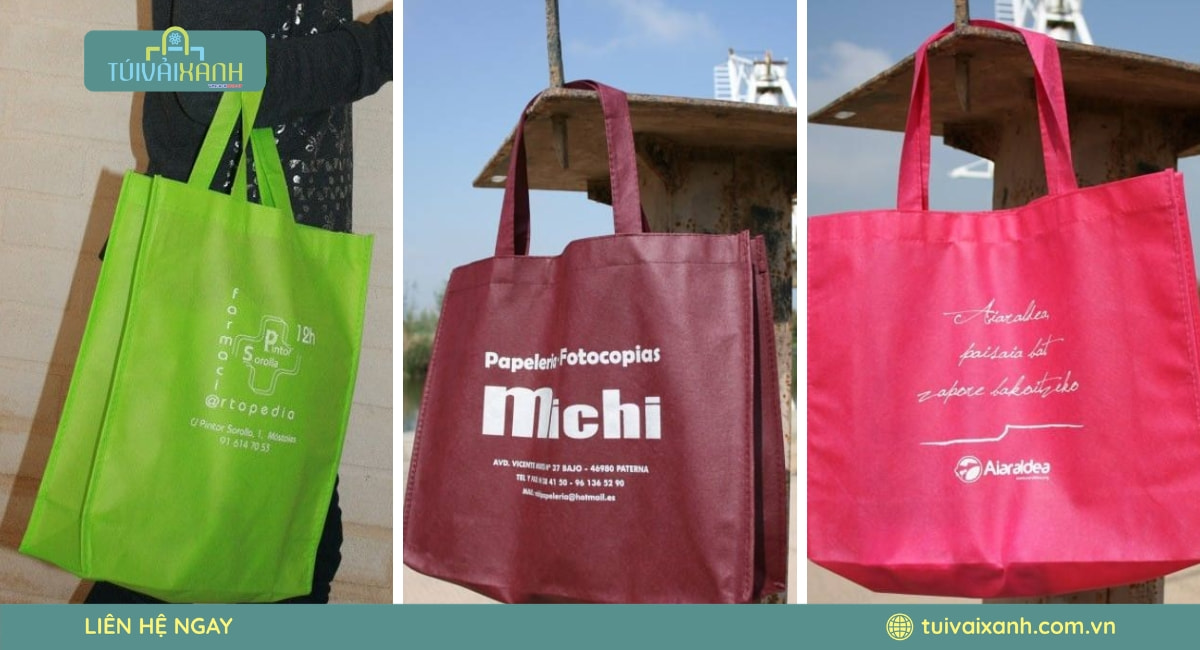 Túi vải không dệt in logo theo yêu cầu tại Túi Vải Xanh