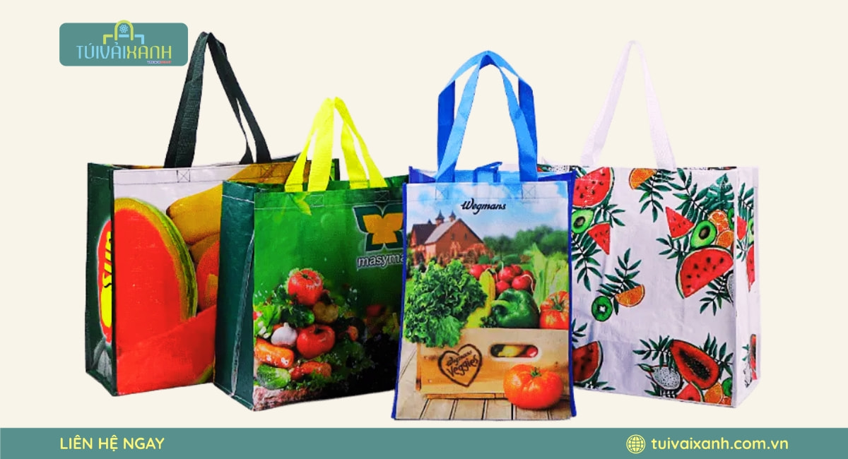 Túi Vải Xanh sản xuất túi pp dệt siêu thị uy tín TPHCM