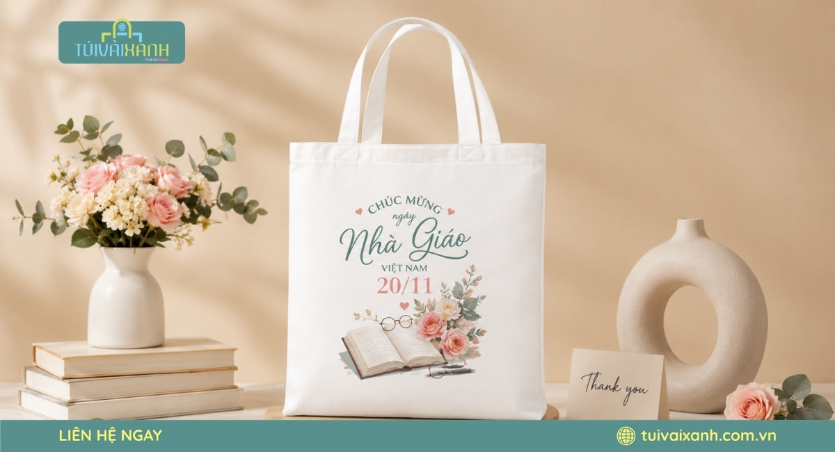 40+ Mẫu Túi Vải Quà Tặng 20/11 Mừng Ngày Nhà Giáo Việt Nam 31 Túi vải canvas quà tặng 20/11 được nhiều trường học lựa chọn