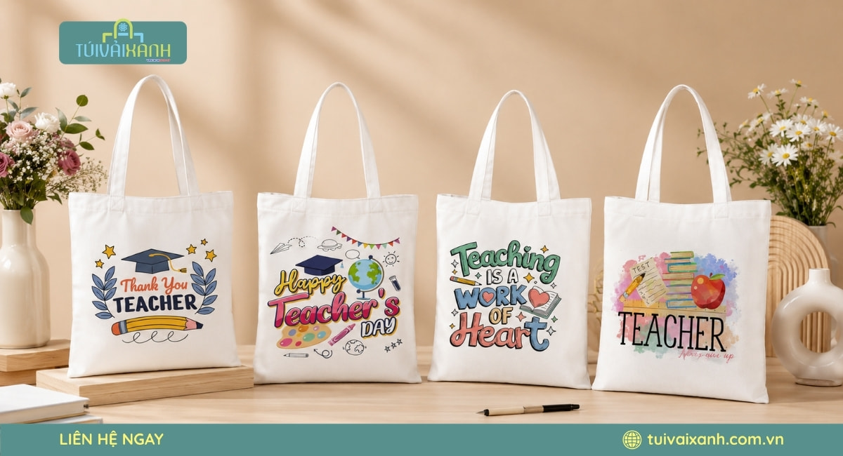 40+ Mẫu Túi Vải Quà Tặng 20/11 Mừng Ngày Nhà Giáo Việt Nam 30 Mẫu túi vải canvas tặng thầy cô nhân ngày 20-11