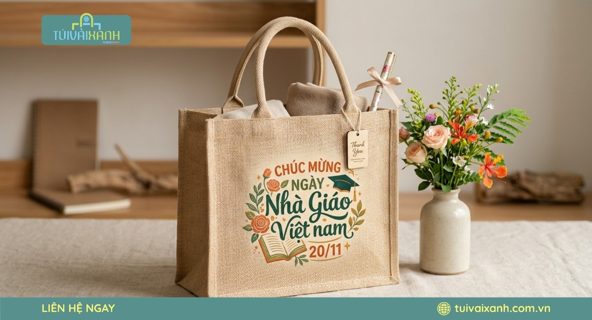40+ Mẫu Túi Vải Quà Tặng 20/11 Mừng Ngày Nhà Giáo Việt Nam 39 Mẫu túi vải đay chúc mừng ngày Nhà giáo Việt Nam