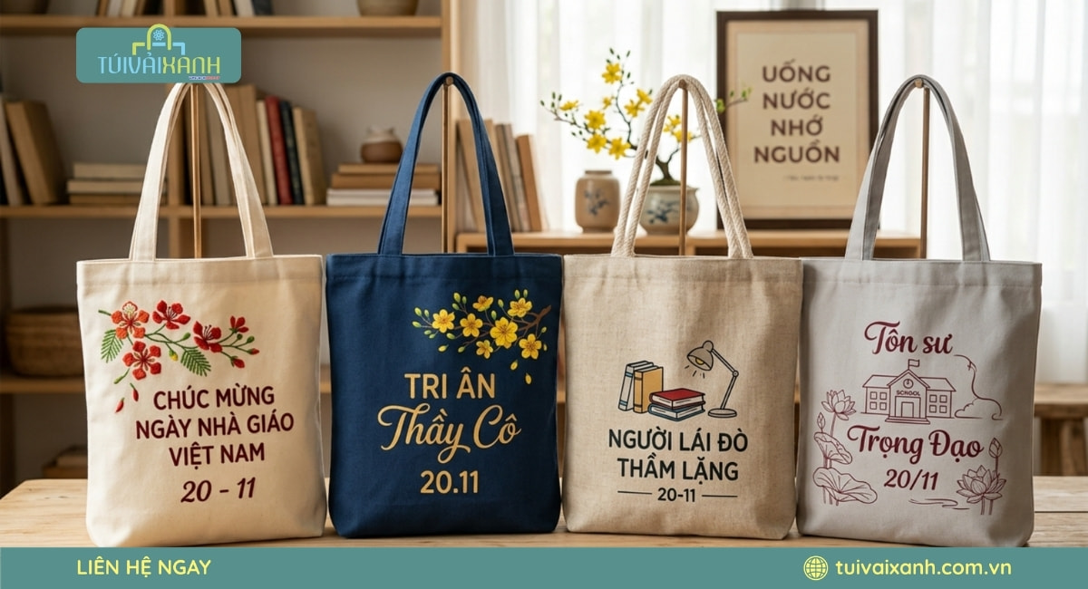 40+ Mẫu Túi Vải Quà Tặng 20/11 Mừng Ngày Nhà Giáo Việt Nam 27 Mẫu túi vải quà tặng ngày Nhà giáo Việt Nam