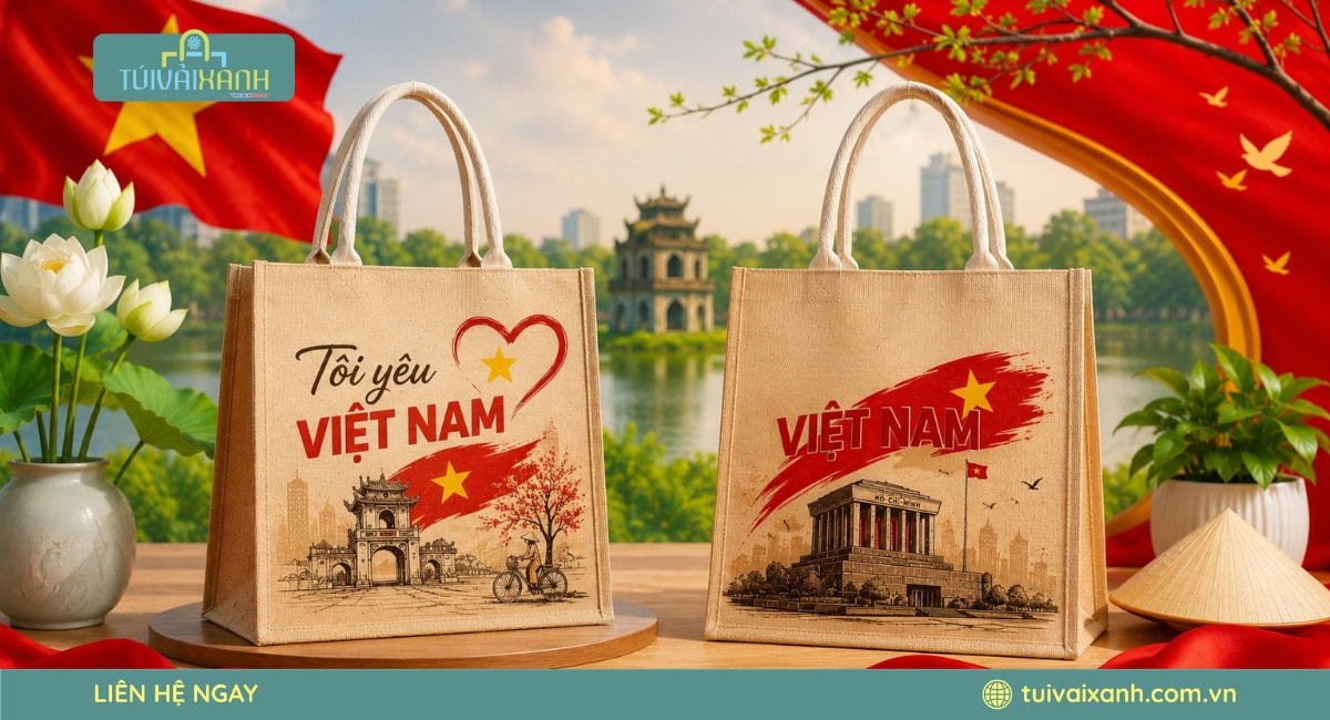Túi Vải Lễ Quốc Khánh 2/9 Đẹp Cho Sự Kiện, Quà Tặng Doanh Nghiệp 15 Túi vải đay thiết kế mừng lễ Quốc khánh đẹp mắt, tinh tế
