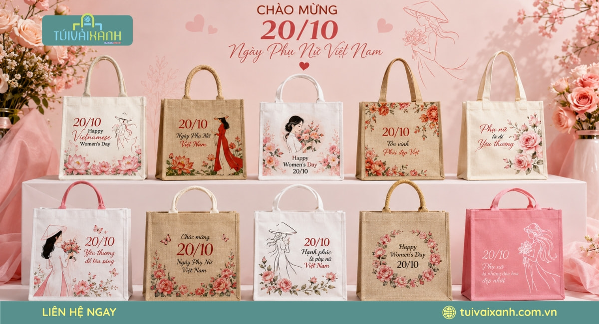 Túi vải quà tặng 8/3