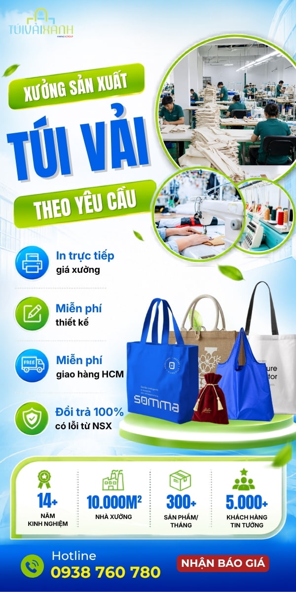 Xuong san xuat tui vai theo yeu cau gia re