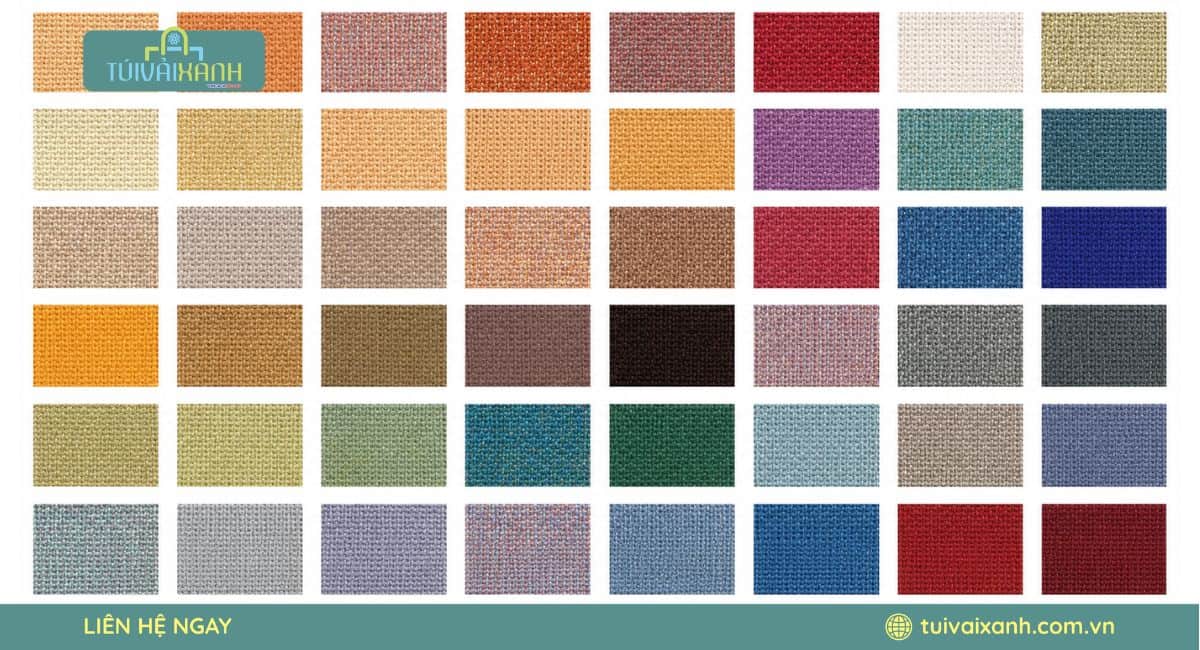 Bảng màu sắc phổ biến của túi vải đay linen