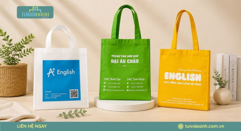 Các loại túi vải trung tâm ngoại ngữ được ưa chuộng