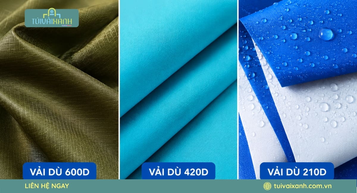 Các loại vải dù dùng để may túi
