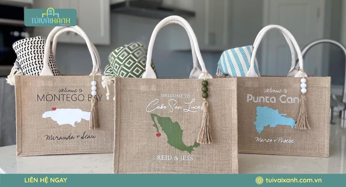 Mẫu túi vải đây giá rẻ in logo theo yêu cầu