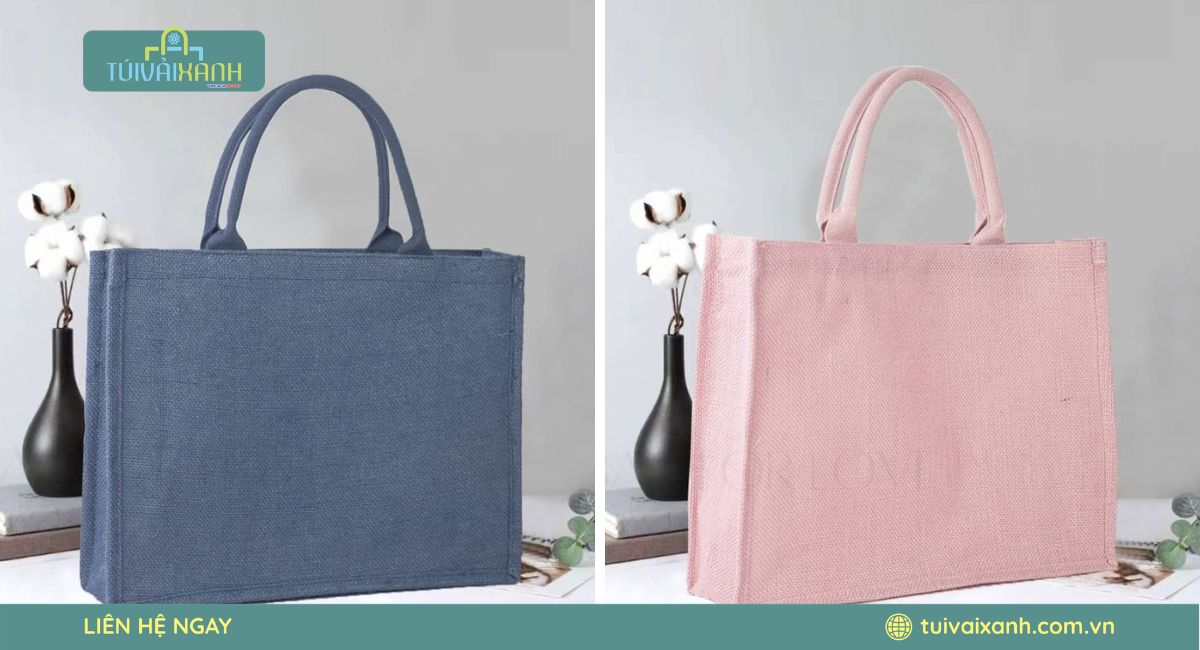 Mẫu túi vải đay linen đa dạng màu sắc