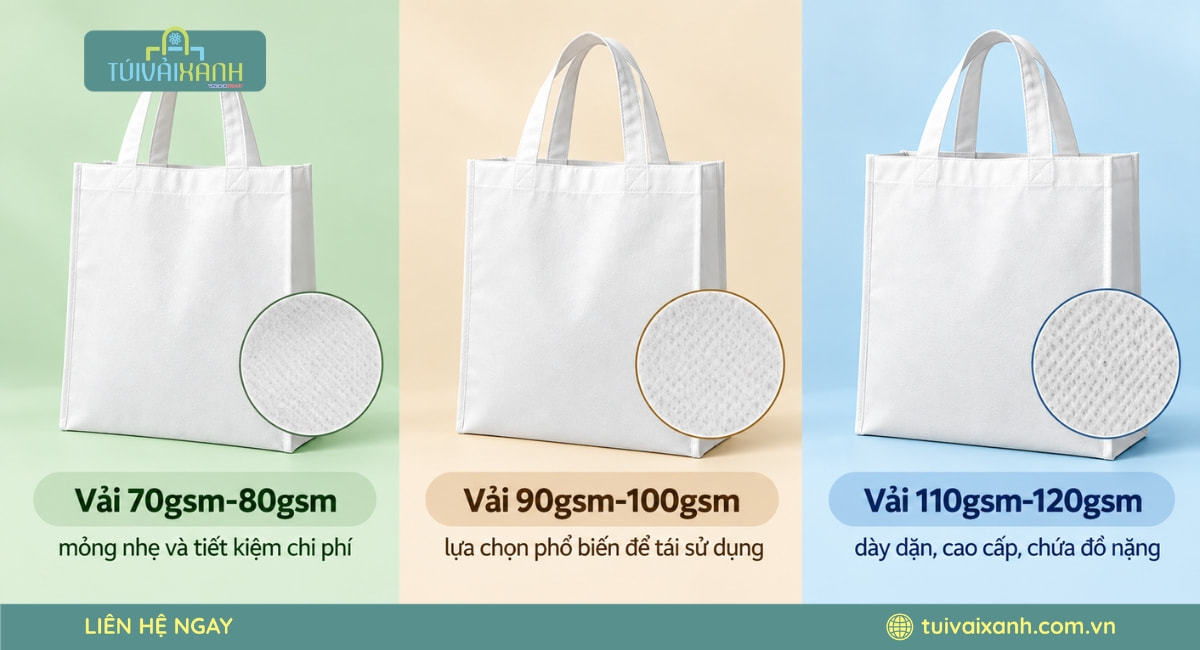 Chọn đúng độ dày túi vải để tối ưu chi phí
