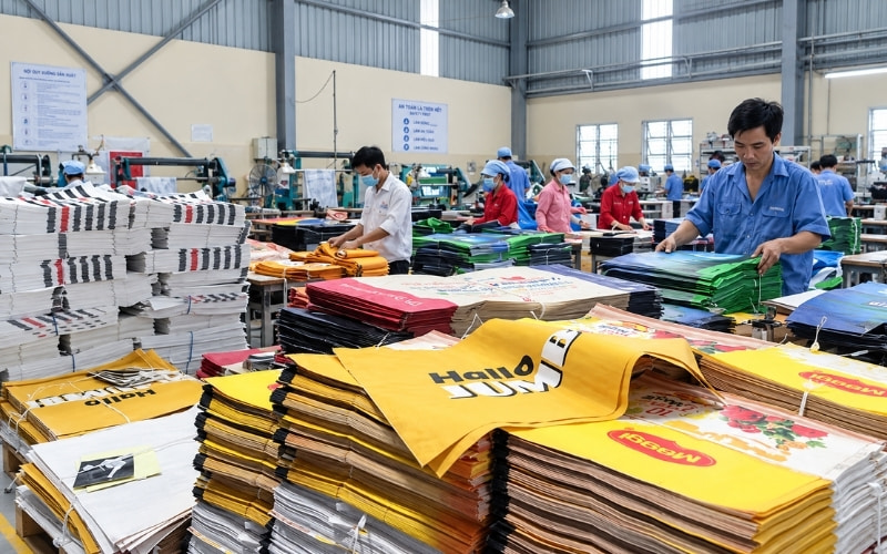 Kho phân loại bán thành phẩm túi vải