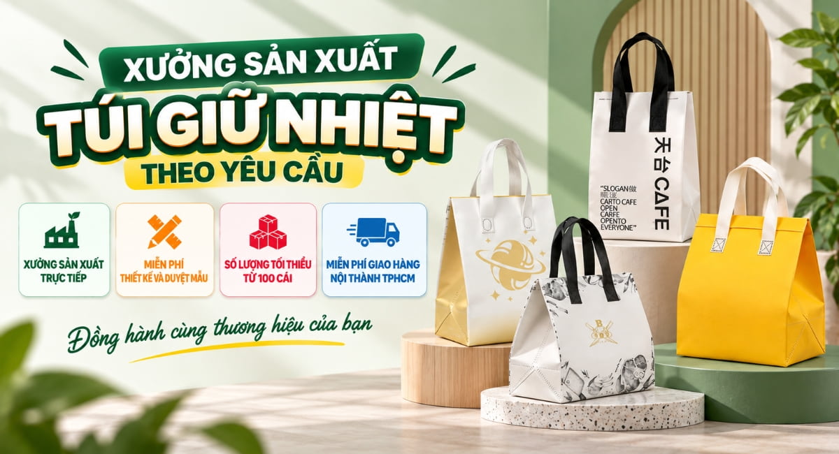Xưởng sản xuất túi giữ nhiệt theo yêu cầu