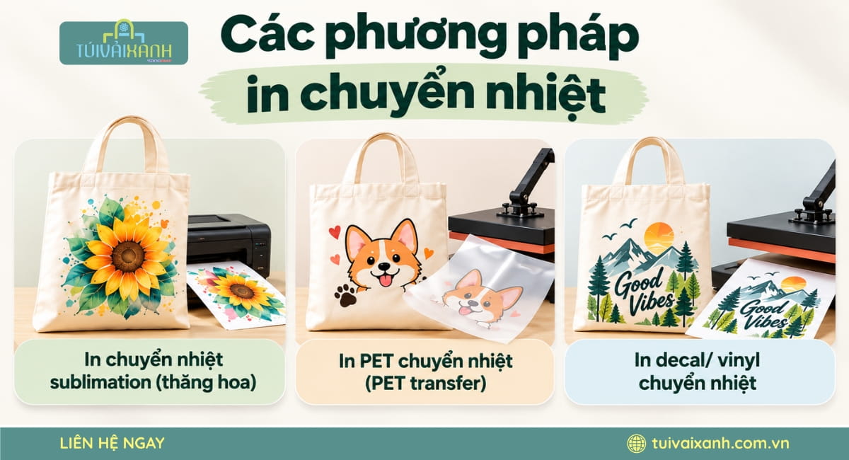Các phương pháp in chuyển nhiệt lên vải