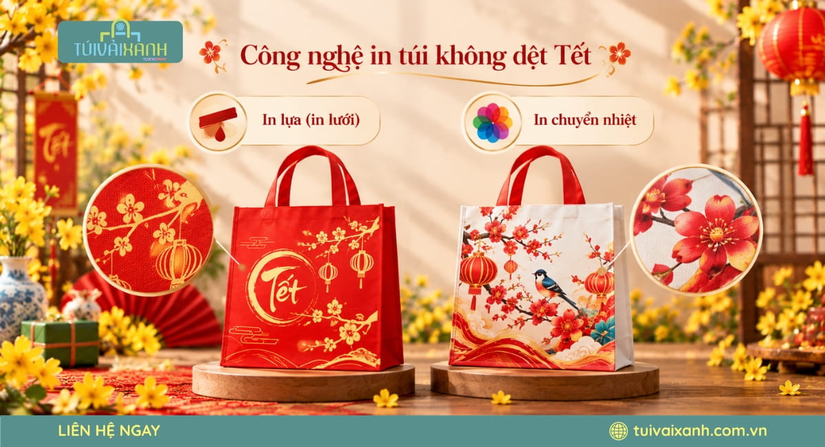 Công nghệ in túi không dệt Tết