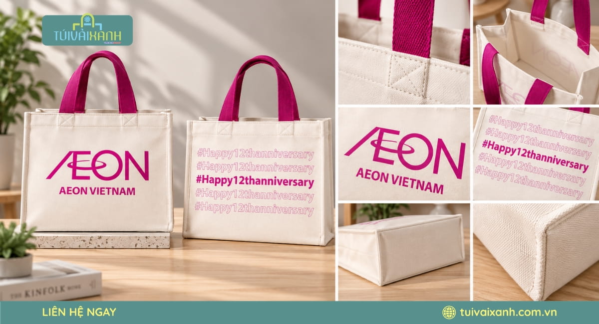Kết quả thực thi túi vải canvas Aeon Vietnam