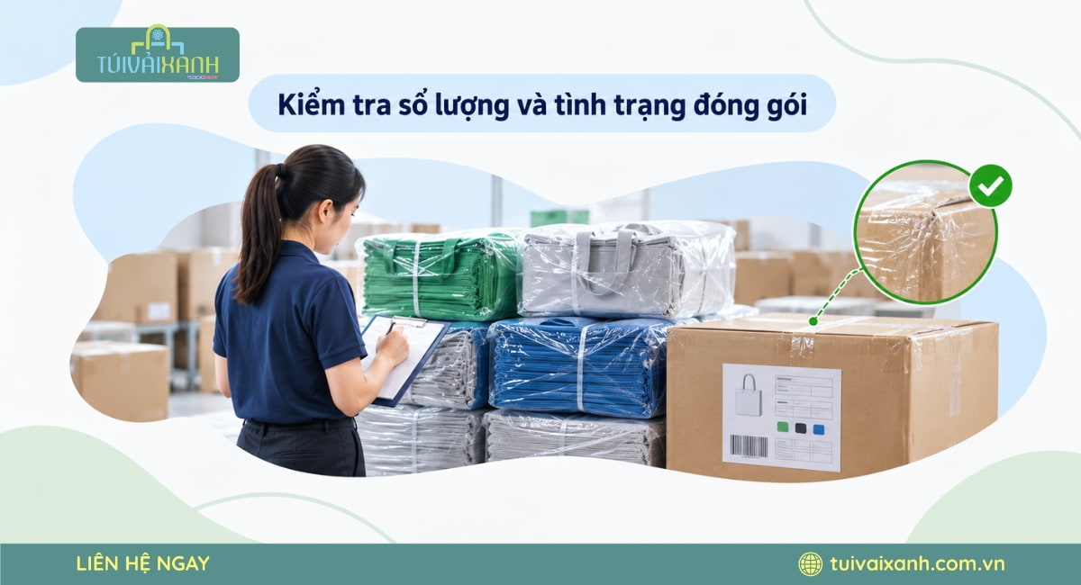 Kiểm tra số lượng và tình trạng đóng gói khi nhận hàng