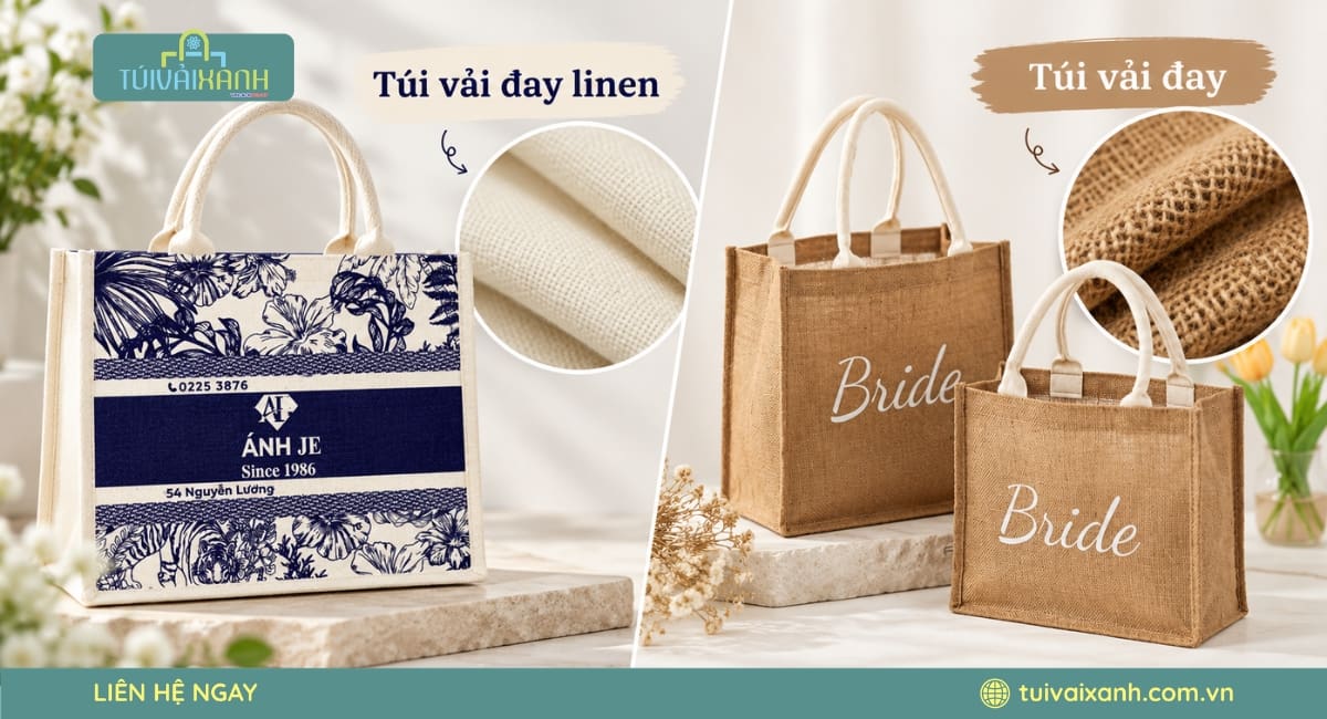So Sánh Túi Vải Đay Và Túi Vải Đay Linen? Cách Chọn Phù Hợp?